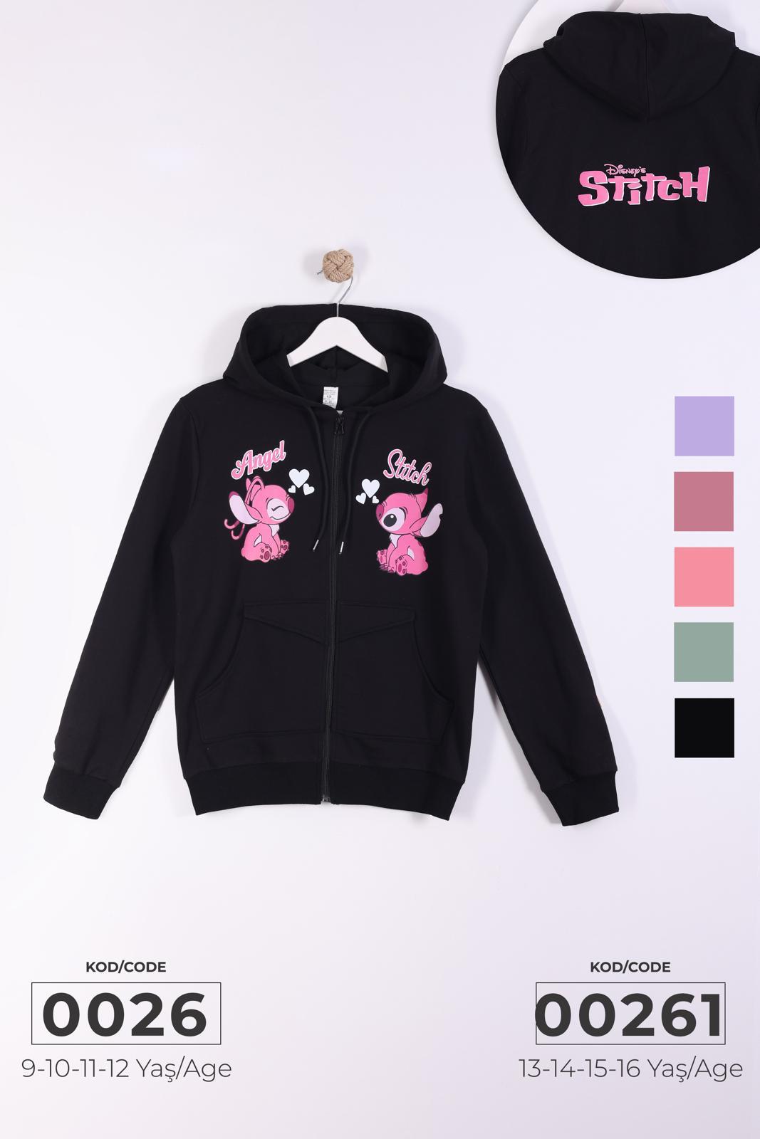 Kapşonlu fermuarlı stich ceket